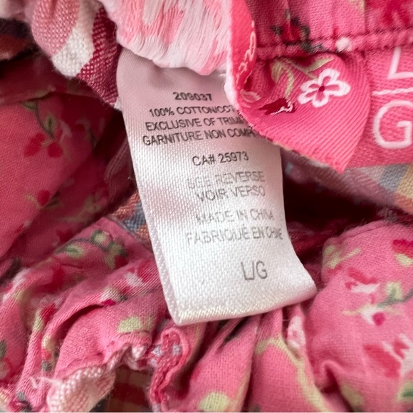 Jasmine rose intimates cropped capri floral pants Plaid Ruffle Capri Pants - Picture 6 of 7